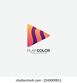 play symbol logo illustration design