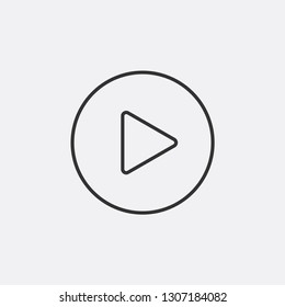 Play symbol modern simple outline vector icon
