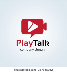 Play Talk Social Media Logo Template