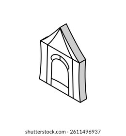 play tent toy baby isometric icon vector. play tent toy baby sign. isolated symbol illustration