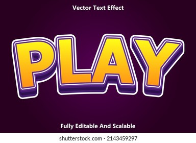 play text effect with purple color editable.