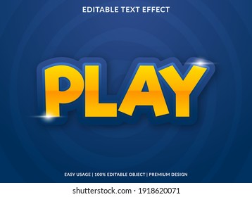 play text effect template design with bold style and 3d concept use for business brand and logo