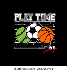 Spielen Zeit Design T-Shirt Vektorgrafik