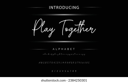 Play Together signature Font Calligraphy Logotype Script Brush Font Type Font lettering handwritten