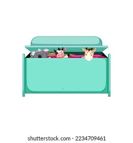 play toy box cartoon. play toy box sign. isolated symbol vector illustration