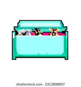 play toy box game pixel art retro vector. bit play toy box. old vintage illustration