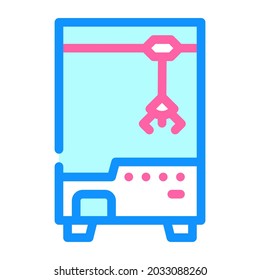 play toy machine with crane color icon vector. play toy machine with crane sign. isolated symbol illustration