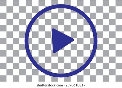 Play transparency button for web background design. Empty icon vector illustration.