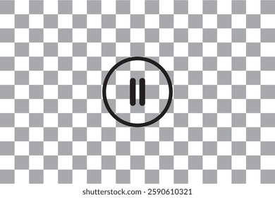 Play transparency button for web background design. Empty icon vector illustration.