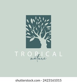Play tree template illustration tree logo silhouette design plant vector inspiration