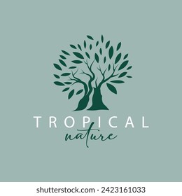 Play tree template illustration tree logo silhouette design plant vector inspiration
