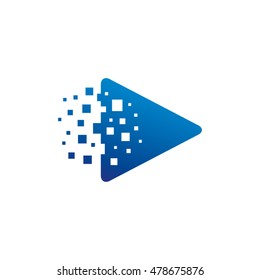 Play Triangle Pixel Symbol Vector