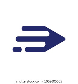 Play triangle speed logo vector