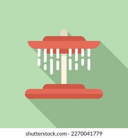 Play umbrella pool icon flat vector. Water park. Summer playground