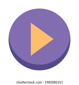 play user interface purple button