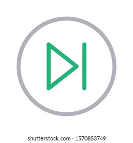 play vector colour line icon 