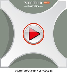 play, vector, EPS 10