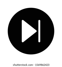 play vector glyph flat icon 