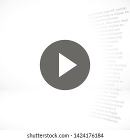 play vector icon 10 eps , Lorem ipsum Flat design