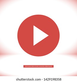 play vector icon 10 eps , Lorem ipsum Flat design