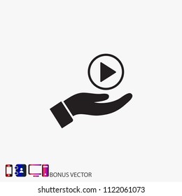 Play  vector icon 