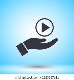 Play  vector icon 