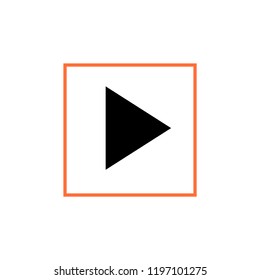 Play vector icon, can be used for both print and web development, isolated on white background