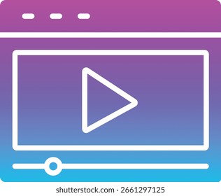 Vektorsymbol abspielen. Kann für Druck-, Mobil- und Web-Anwendungen verwendet werden.