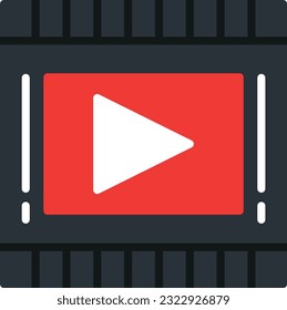 Play Vector Icon Flat Style