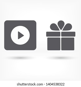 Play Vector icon .  Illustration design