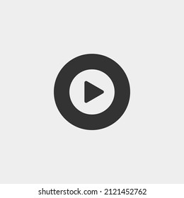 Play vector icon illustration sign