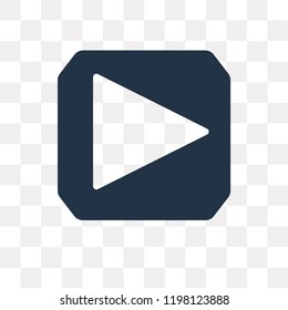 Play vector icon isolated on transparent background, Play transparency concept can be used web and mobile
