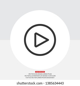 Play Vector icon . Lorem Ipsum Illustration design