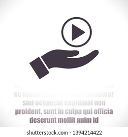 Play  vector icon  , lorem ipsum Flat design