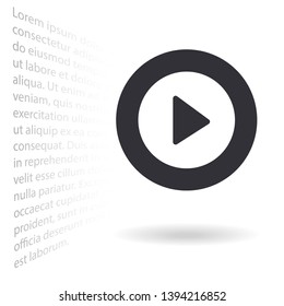Play Vector icon . Lorem Ipsum Illustration design