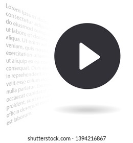 Play Vector icon . Lorem Ipsum Illustration design
