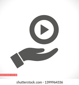 Play  vector icon , lorem ipsum Flat design