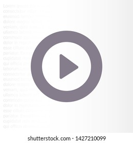 Play Vector icon . Lorem Ipsum Illustration design
