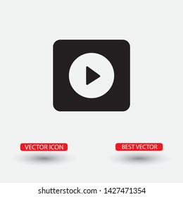 Play Vector icon . Lorem Ipsum Illustration design