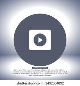 Play Vector icon . Lorem Ipsum Illustration design