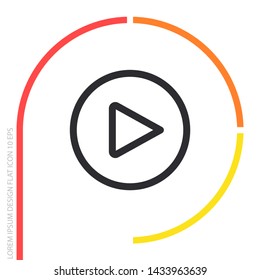 Play Vector icon . Lorem Ipsum Illustration design