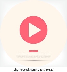 Play Vector icon . Lorem Ipsum Illustration design