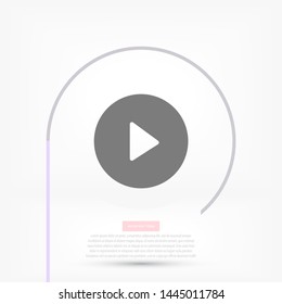 Play Vector icon . Lorem Ipsum Illustration design