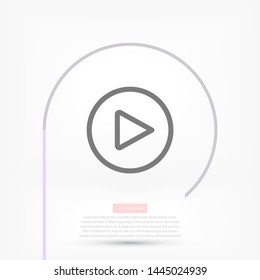 Play Vector icon . Lorem Ipsum Illustration design