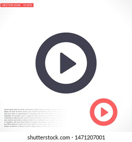 Play Vector icon . Lorem Ipsum Illustration design