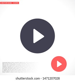 Play Vector icon . Lorem Ipsum Illustration design