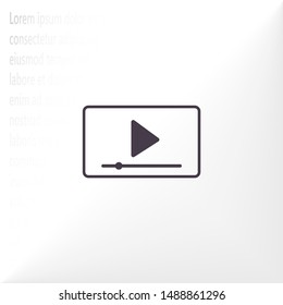 Play Vector icon . Lorem Ipsum Illustration design