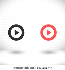 Play Vector icon . Lorem Ipsum Illustration design