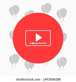 Play Vector icon . Lorem Ipsum Illustration design