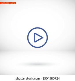 Play Vector icon . Lorem Ipsum Illustration design